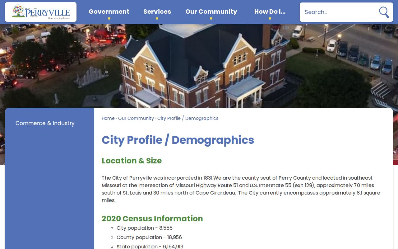 Official Perryville city profile and City Hall information